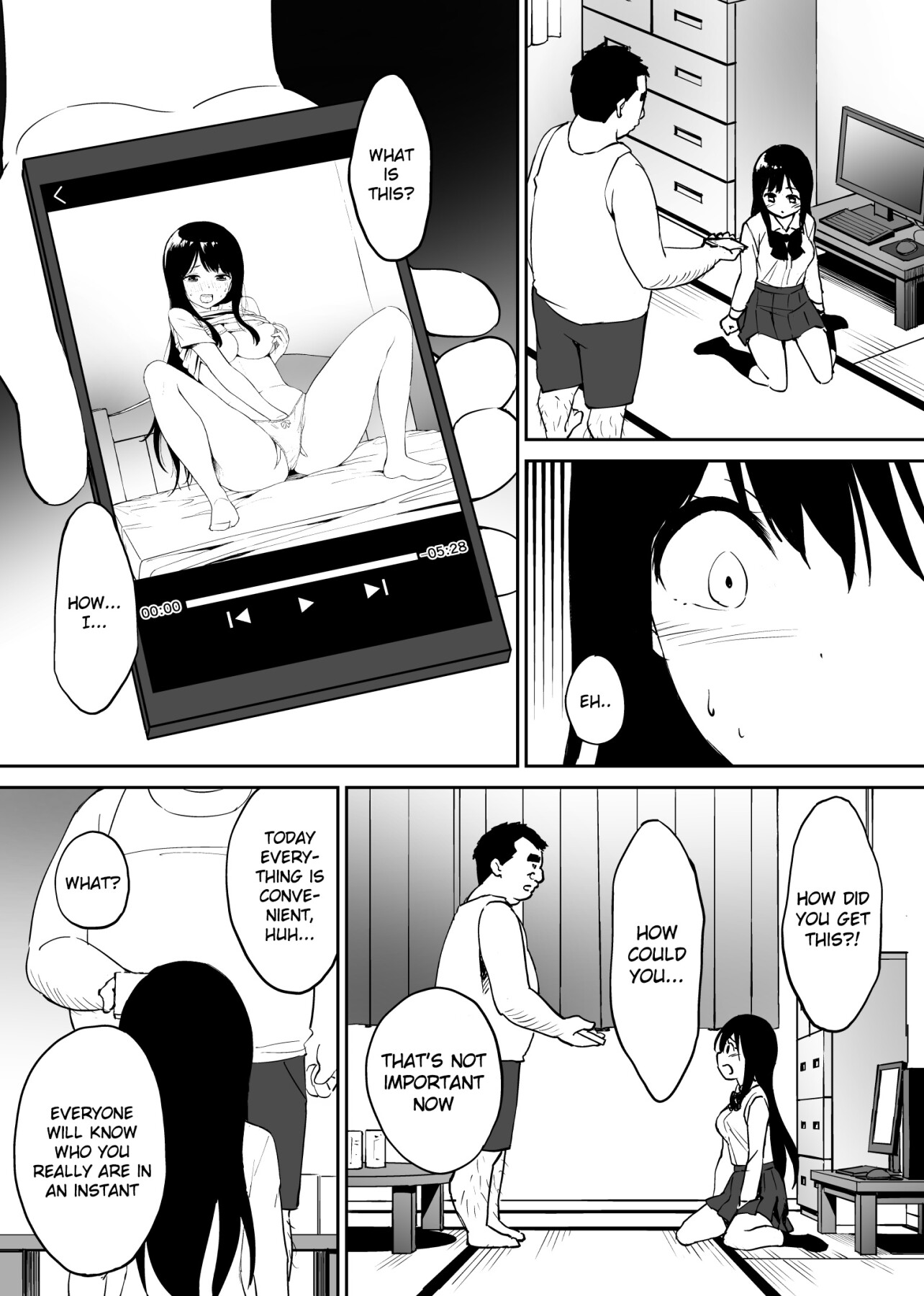 Hentai Manga Comic-A Disgusting Unemployed Old Man (Me) Was Pleased When He Irresponsibly Creampied a Beautiful JK Girl's Virgin Pussy-Read-16